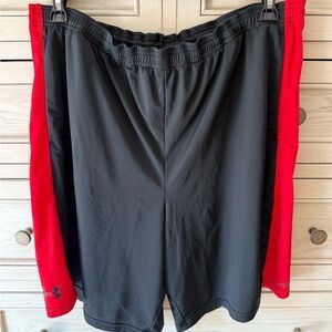 Under Armour Black and Red Athletic Shorts